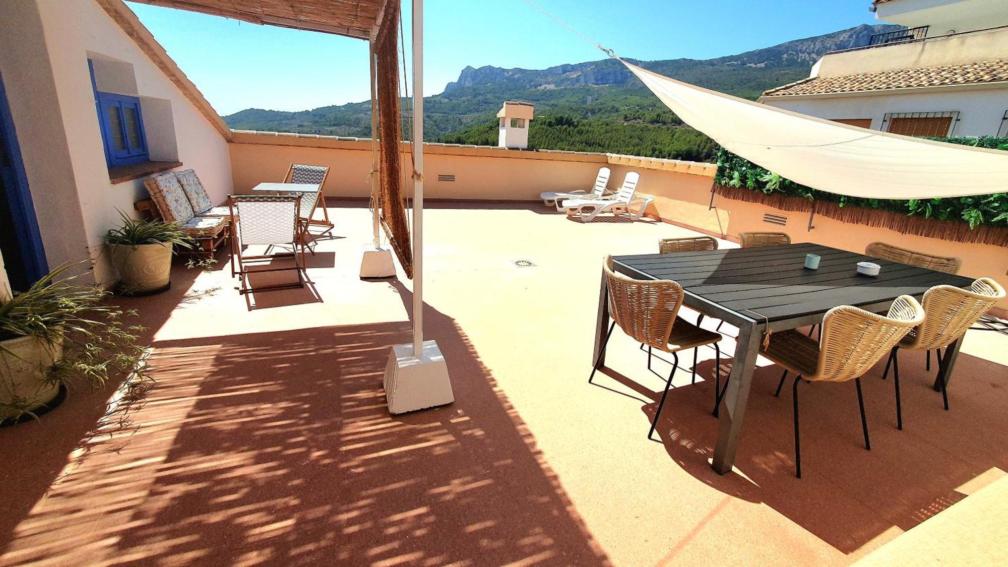 Atico Guadalest Rooftop Apartment With 360º Views And Art Exterior foto